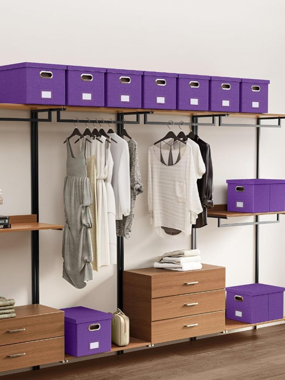 File Organizer, File Box, File Cabinet for Letter File Folder Storage, Hanging F - Picture 2 of 7